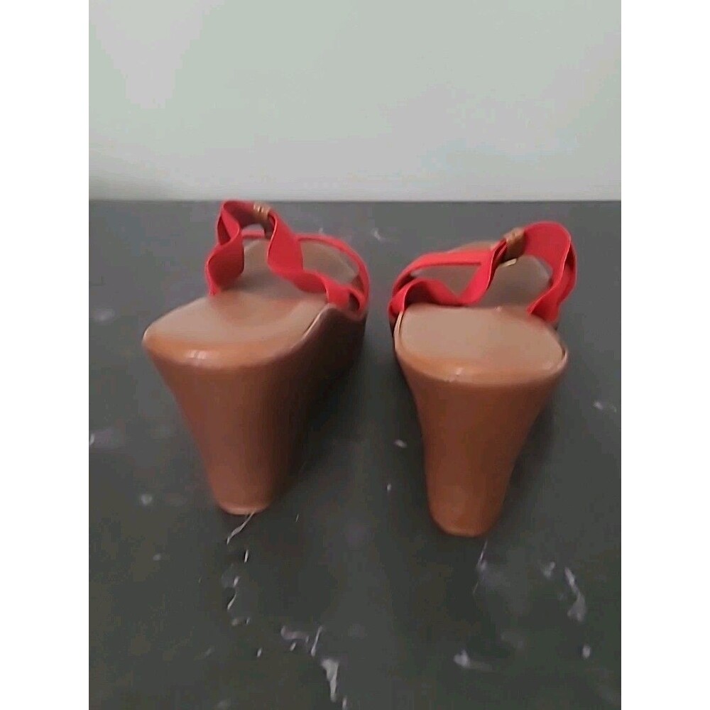 Italian Shoemakers Clover Mid Wedge Slip On Sandal Choose Sz 8.5 Color Red - Picture 3 of 6